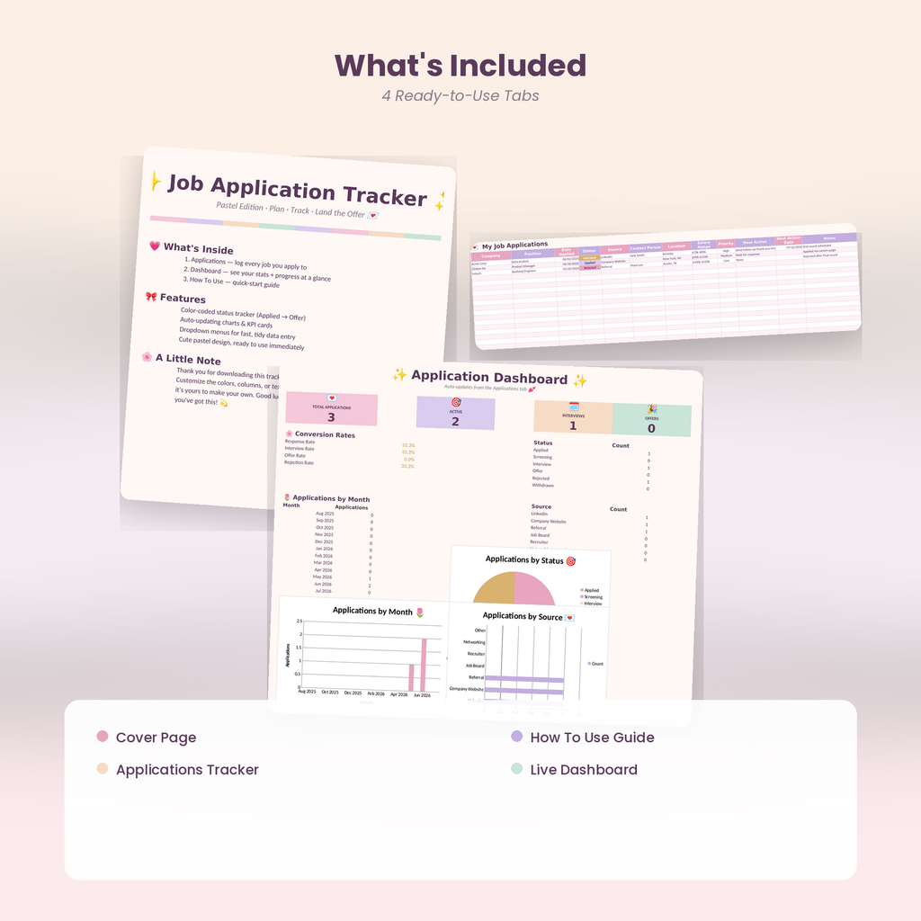 Job Application Tracker | Excel Spreadsheet for Job Seekers